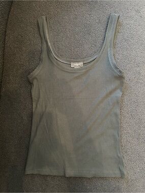 Express Fitted Ribbed Scoop Neck Sleeveless Tank